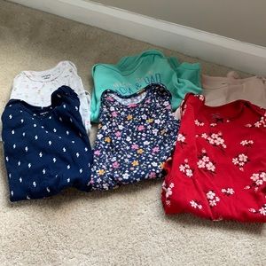 6 long sleeve Carter’s Onsies